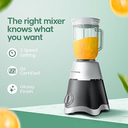 Longway Super Dlx 750 Watt Juicer Mixer Grinder with 4 Jars for Grinding, Mixing, Juicing Black Gray, 4 Jars Longway Super Dlx 750 Watt Juicer Mixer Grinder with 4 Jars for Grinding, Mixing, Juicing Black Gray, 4 Jars