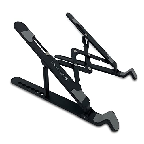 Zebronics-NS1500 Laptop Stand Featuring Foldable Design, Anti-Slip Silicone Rubber Pads, Supports Maximum of 5kgs Weight Tabletop Zebronics-NS1500 Laptop Stand Featuring Foldable Design, Anti-Slip Silicone Rubber Pads, Supports Maximum of 5kgs Weight Tabletop