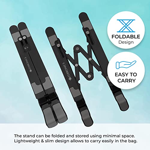 Zebronics-NS1500 Laptop Stand Featuring Foldable Design, Anti-Slip Silicone Rubber Pads, Supports Maximum of 5kgs Weight Tabletop Zebronics-NS1500 Laptop Stand Featuring Foldable Design, Anti-Slip Silicone Rubber Pads, Supports Maximum of 5kgs Weight Tabletop