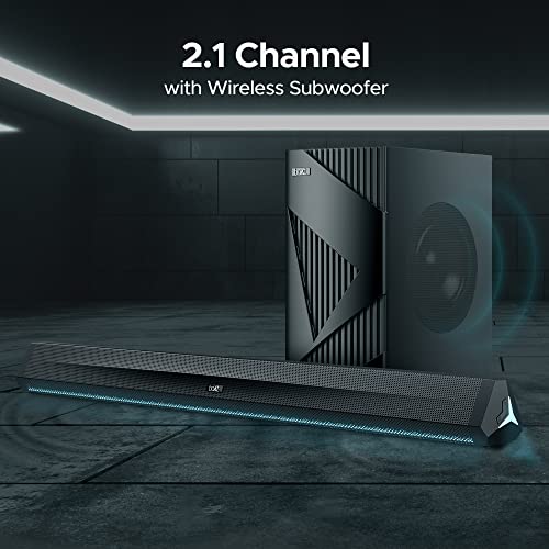 boAt Aavante Bar Stark Bluetooth Soundbar with 160W RMS Signature Sound, 2.1 Channel w/Wireless (Premium Black) boAt Aavante Bar Stark Bluetooth Soundbar with 160W RMS Signature Sound, 2.1 Channel w/Wireless (Premium Black)