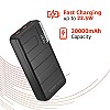 Amazon Basics 20000mAh 12W Lithium-Polymer Power Bank Dual Input, Dual Output Black, Type-C Cable Included