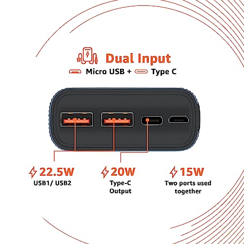 amazon basics 10000mAh 12W Lithium-Polymer Power Bank Dual Input, Dual Output Black amazon basics 10000mAh 12W Lithium-Polymer Power Bank Dual Input, Dual Output Black