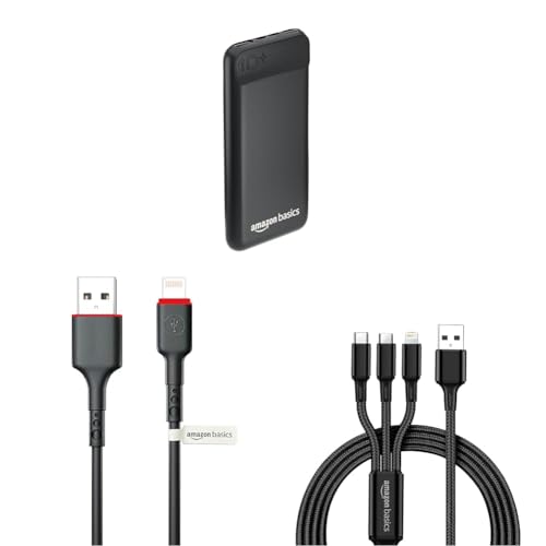 amazon basics 10000mAh 12W Lithium-Polymer Power Bank Dual Input, Dual Output Black amazon basics 10000mAh 12W Lithium-Polymer Power Bank Dual Input, Dual Output Black