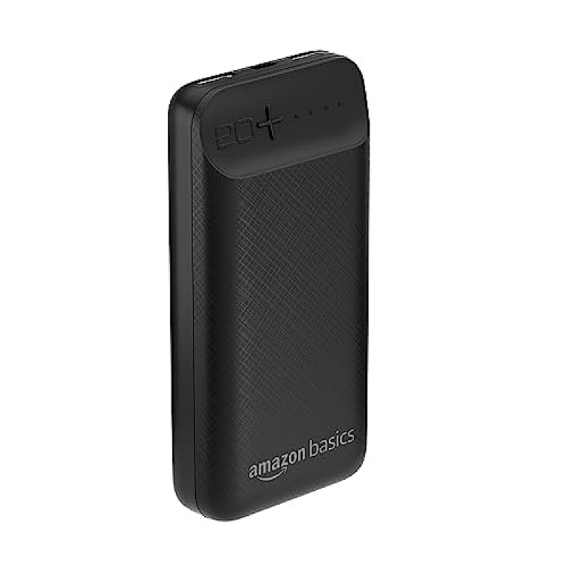 amazon basics 10000mAh 12W Lithium-Polymer Power Bank Dual Input, Dual Output Black