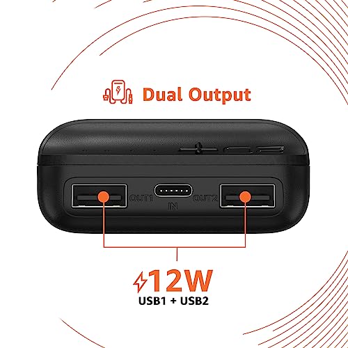 amazon basics 10000mAh 12W Lithium-Polymer Power Bank Dual Input, Dual Output Black amazon basics 10000mAh 12W Lithium-Polymer Power Bank Dual Input, Dual Output Black