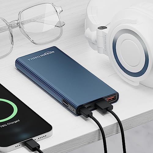 amazon basics 10000mAh 12W Lithium-Polymer Power Bank Dual Input, Dual Output Black amazon basics 10000mAh 12W Lithium-Polymer Power Bank Dual Input, Dual Output Black