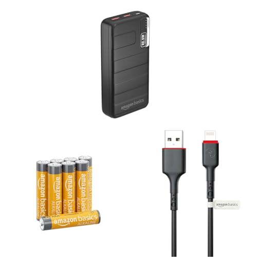amazon basics 10000mAh 12W Lithium-Polymer Power Bank Dual Input, Dual Output Black amazon basics 10000mAh 12W Lithium-Polymer Power Bank Dual Input, Dual Output Black