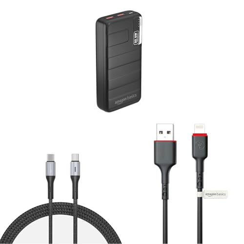 amazon basics 10000mAh 12W Lithium-Polymer Power Bank Dual Input, Dual Output Black amazon basics 10000mAh 12W Lithium-Polymer Power Bank Dual Input, Dual Output Black