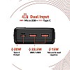 amazon basics 10000mAh 12W Lithium-Polymer Power Bank Dual Input, Dual Output Black