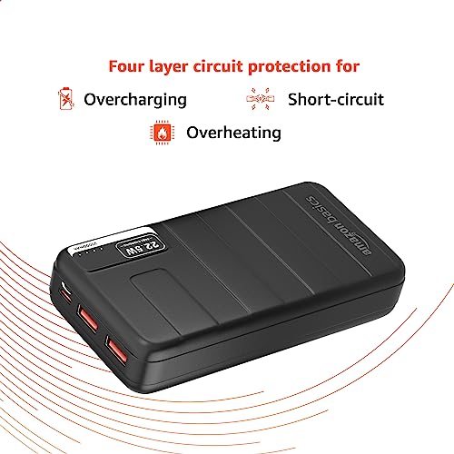 amazon basics 10000mAh 12W Lithium-Polymer Power Bank Dual Input, Dual Output Black amazon basics 10000mAh 12W Lithium-Polymer Power Bank Dual Input, Dual Output Black