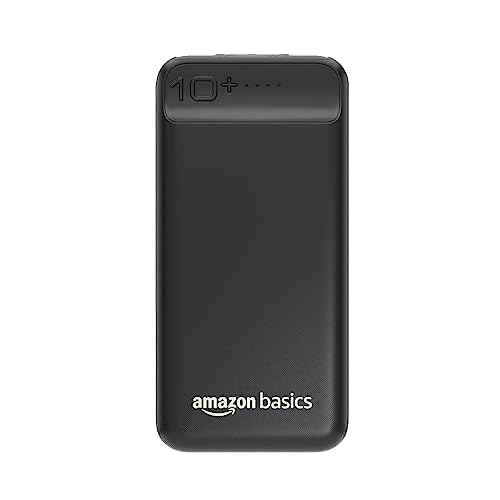 amazon basics 10000mAh 12W Lithium-Polymer Power Bank Dual Input, Dual Output Black amazon basics 10000mAh 12W Lithium-Polymer Power Bank Dual Input, Dual Output Black