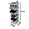 Airtree Plastic 6 Layer Shoe Rack Stand Storage Organizer Cabinet Durable Portable Shoe Organiser Creative Shoe Rack)