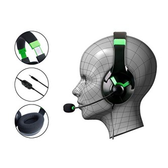 amazon basics Gaming Headset, over ear,Wired Green amazon basics Gaming Headset, over ear,Wired Green