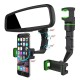 AIRTREE Car Rear View Mirror Rotatable Holder, 360° Car Mounted Hanging Clip Holder for All Universal Mobile Phones &GPS Holder
