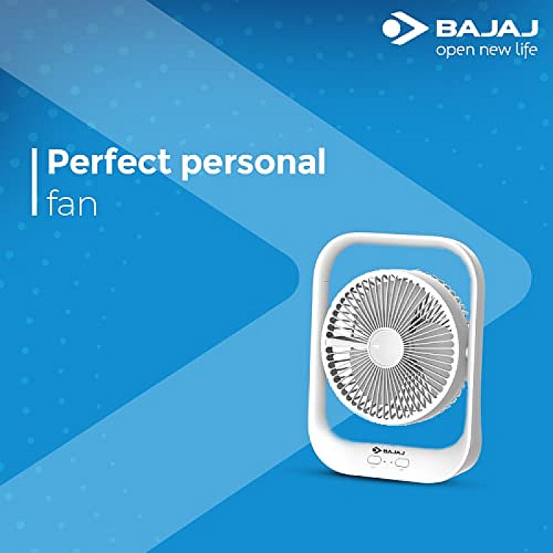 Bajaj Pygmy Go 178 mm Mini Fan with LED Lighting Bue