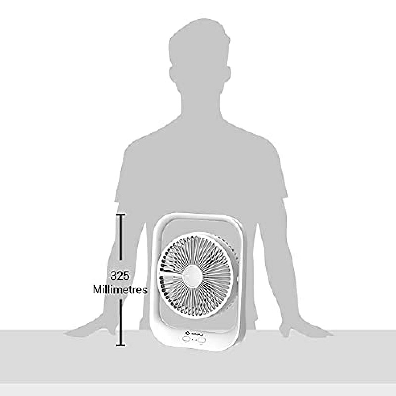 Bajaj Pygmy Go 178 mm Mini Fan with LED Lighting Bue