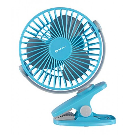 Bajaj Pygmy Go 178 mm Mini Fan with LED Lighting Bue