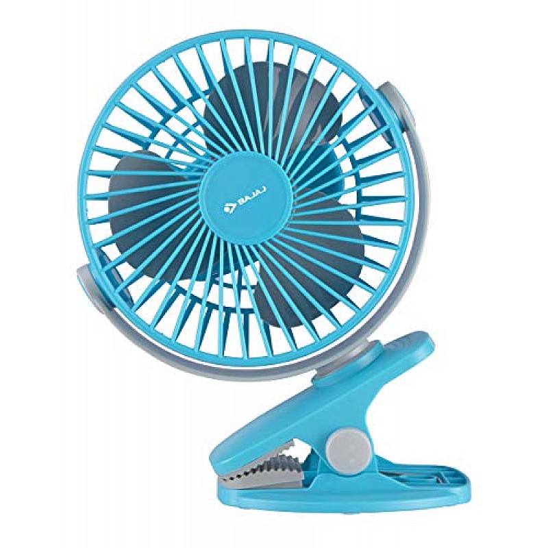 Bajaj Pygmy Go 178 mm Mini Fan with LED Lighting Bue