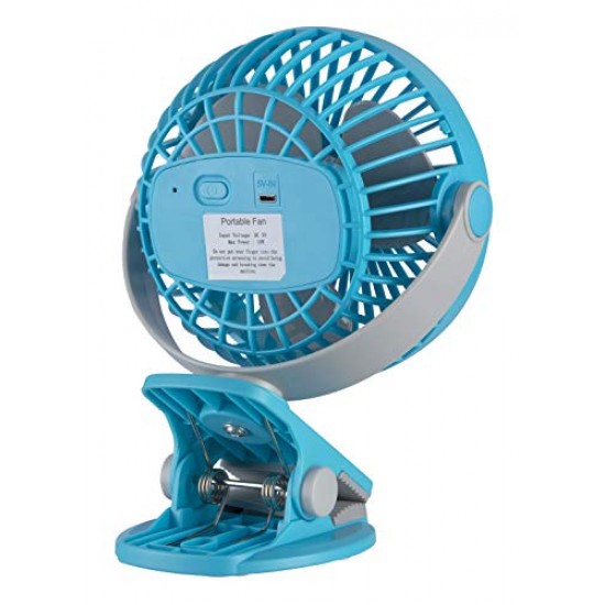 Bajaj Pygmy Go 178 mm Mini Fan with LED Lighting Bue