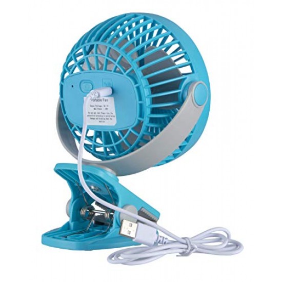 Bajaj Pygmy Go 178 mm Mini Fan with LED Lighting Bue