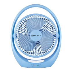 Bajaj Pygmy Go 178 mm Mini Fan with LED Lighting Bue