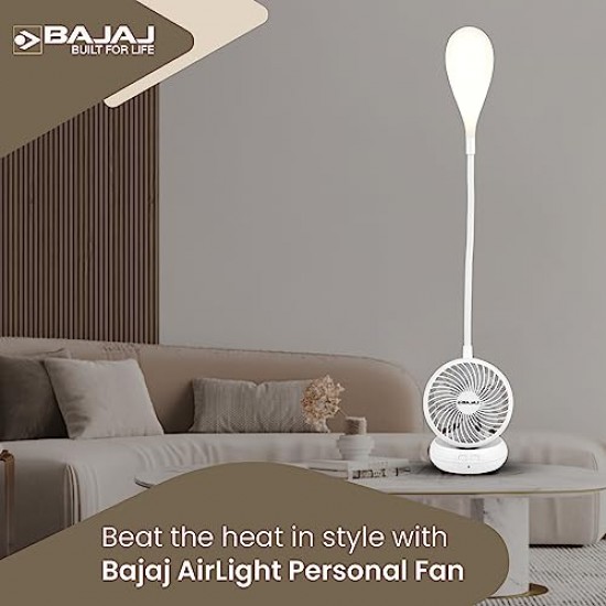 Bajaj Pygmy Go 178 mm Mini Fan with LED Lighting Bue