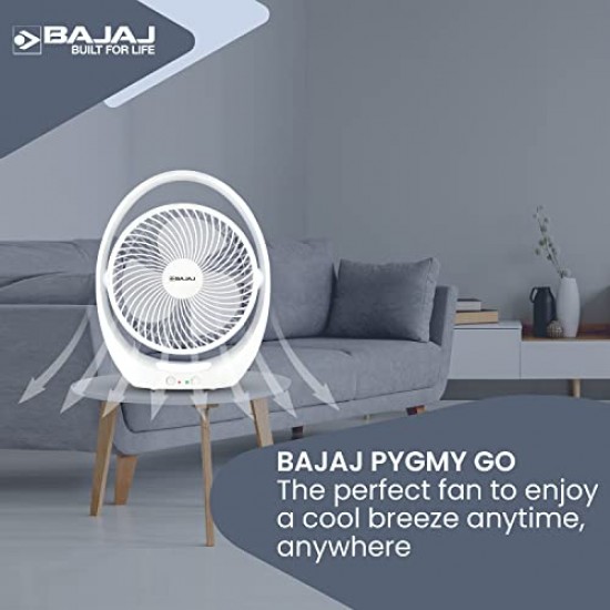 Bajaj Pygmy Go 178 mm Mini Fan with LED Lighting Bue