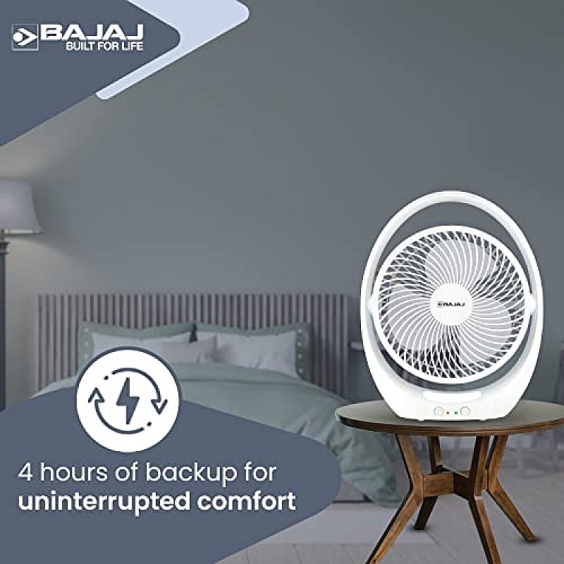 Bajaj Pygmy Go 178 mm Mini Fan with LED Lighting Bue