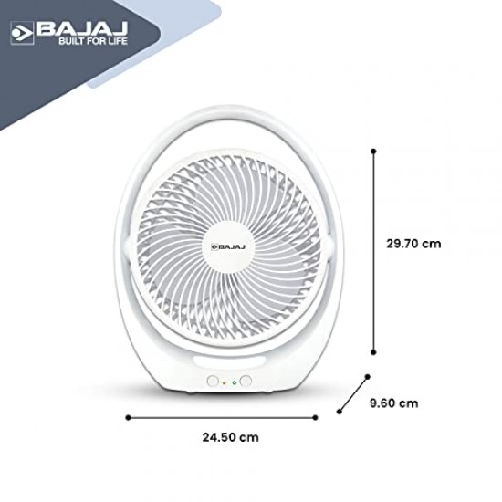 Bajaj Pygmy Go 178 mm Mini Fan with LED Lighting Bue