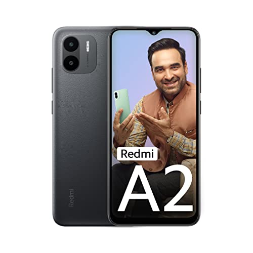 Redmi A2 (Classic Black, 4GB RAM, 64GB Storage) Powerful Octa Core G36 Processor Refurbished