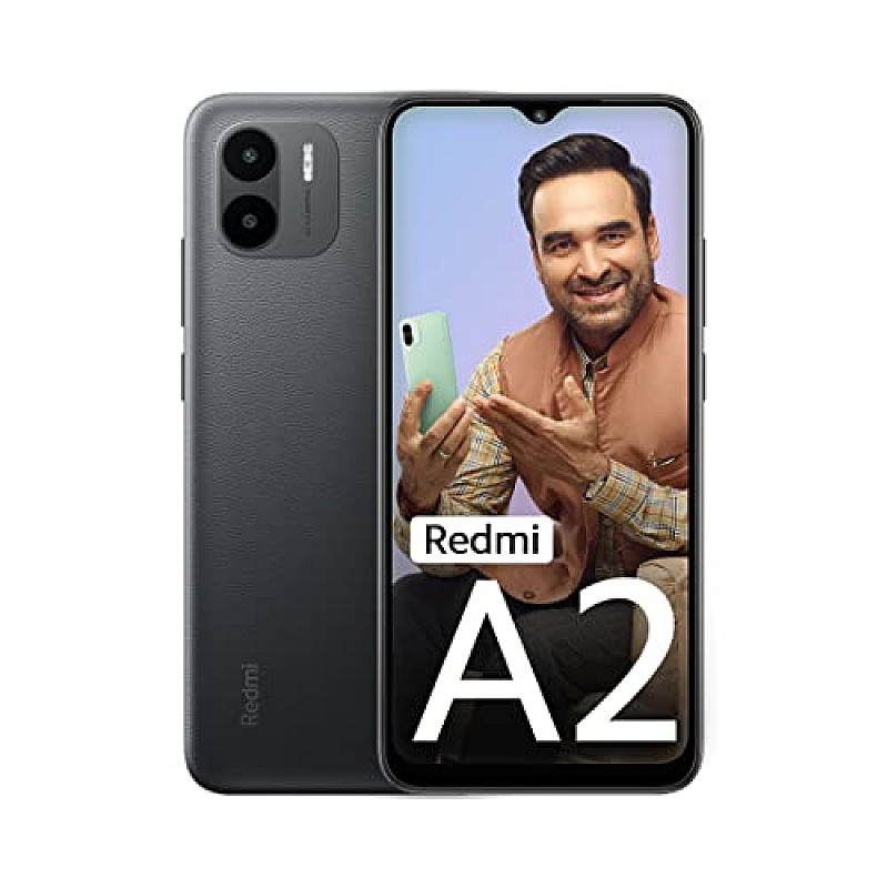 Redmi A2 (Classic Black, 4GB RAM, 64GB Storage) Powerful Octa Core G36 Processor Refurbished