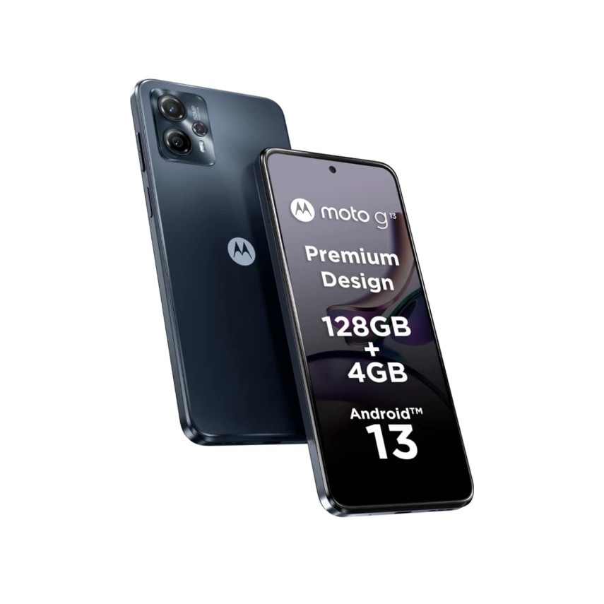 Motorola G13, Matte Charcoal (4GB, 128GB) refurbished
