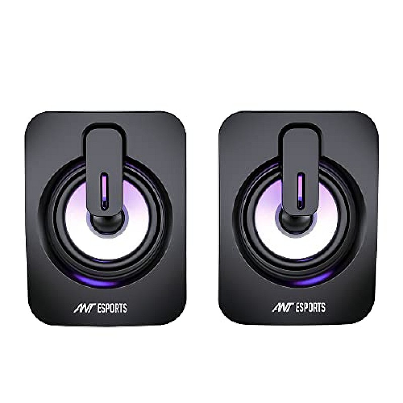 Ant Esports GS150 Computer Speakers, 2.0CH PC Speakers, in-line Volume Control, 6W USB Powered Stereo Desktop Speakers black