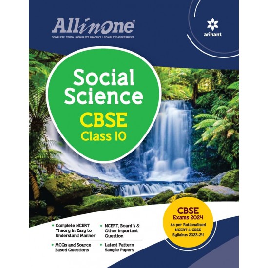 Arihant CBSE All in One Set Of 3 Book (Mathematics + science + Social Science) combo Class 10 