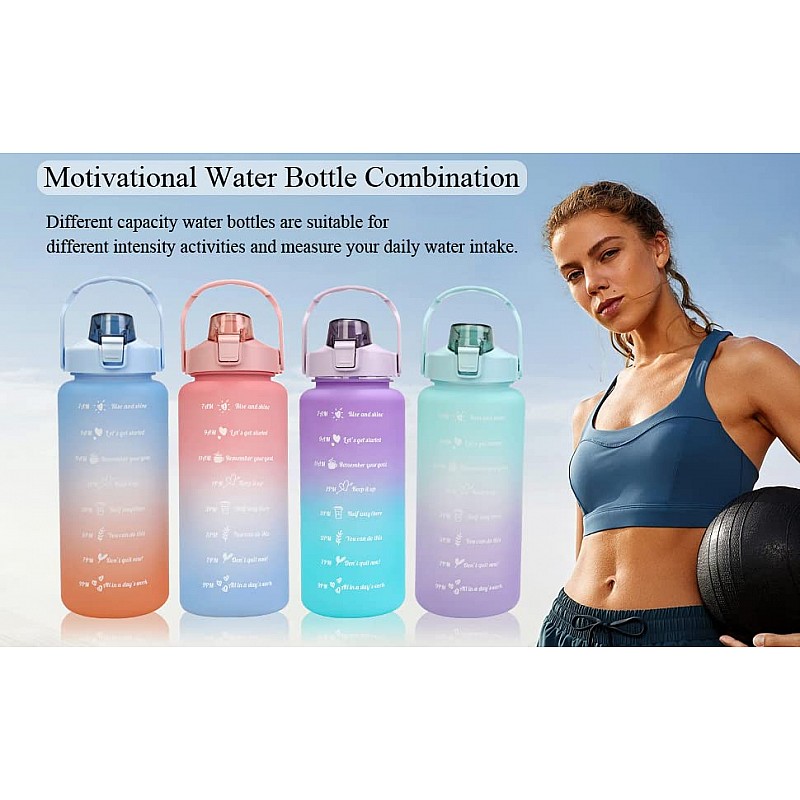 AIRTREE Sports Fitness GYM Water Bottle Unbreakable Spirit Motivational Water Bottle, Leakproof 