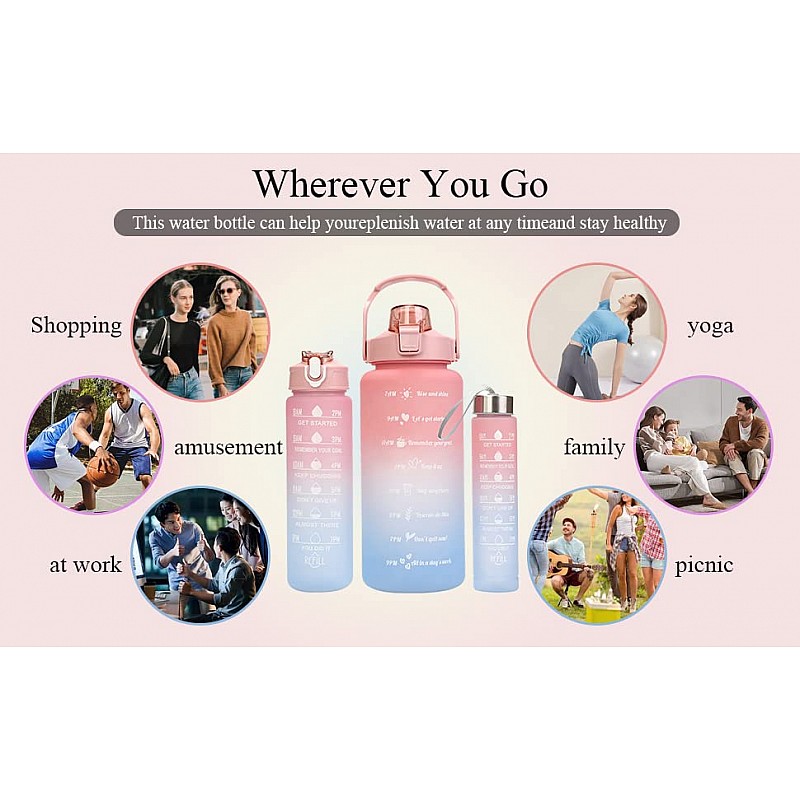 AIRTREE Sports Fitness GYM Water Bottle Unbreakable Spirit Motivational Water Bottle, Leakproof 