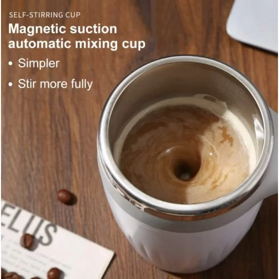 Airtree Self Stirring Mug,Rechargeable Automatic Magnetic Coffee Mug,Rotating Home Office Travel Mixing Cup Stir Coffee