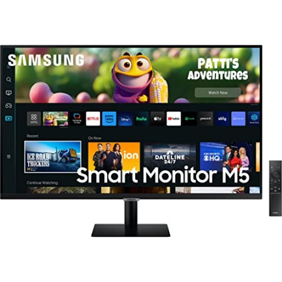 Samsung 27-Inch LCD M5 FHD Smart Monitor, Mouse and Keyboard Control Ls27Cm500Ewxxl Black
