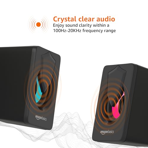 amazon basics Stereo 2.0 USB Powered Gaming Speaker for PC, Laptop, Tablet amazon basics Stereo 2.0 USB Powered Gaming Speaker for PC, Laptop, Tablet