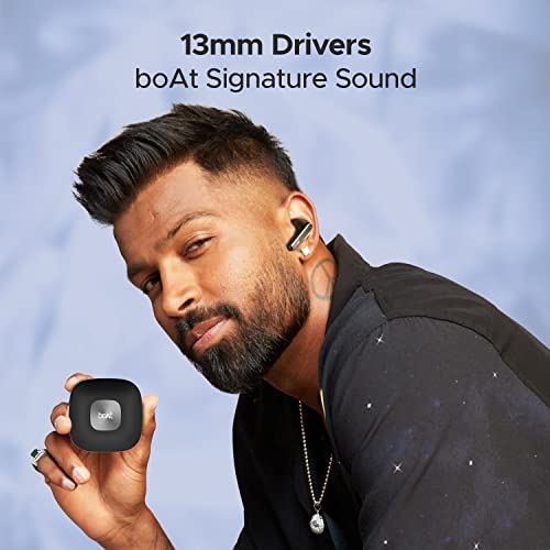 boAt Airdopes Genesis with 13MM Drivers, Quad Mics ENx™ Technology Low Latency, 54H (Active Black) boAt Airdopes Genesis with 13MM Drivers, Quad Mics ENx™ Technology Low Latency, 54H (Active Black)