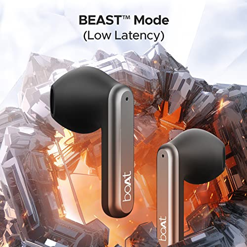 boAt Airdopes Genesis with 13MM Drivers, Quad Mics ENx™ Technology Low Latency, 54H (Active Black) boAt Airdopes Genesis with 13MM Drivers, Quad Mics ENx™ Technology Low Latency, 54H (Active Black)