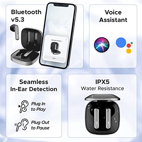 boAt Airdopes Genesis with 13MM Drivers, Quad Mics ENx™ Technology Low Latency, 54H (Active Black) boAt Airdopes Genesis with 13MM Drivers, Quad Mics ENx™ Technology Low Latency, 54H (Active Black)