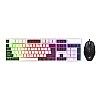 Ant Value KK1002 Wired Gaming Keyboard & Mouse Combo, 104 Silent keys, Backlit Rainbow LED Keyboard