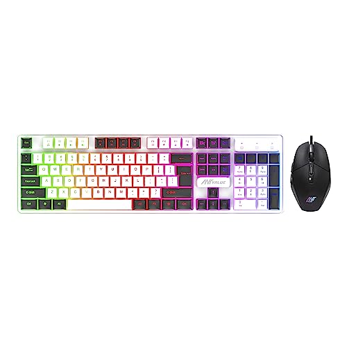 Ant Value KK1002 Wired Gaming Keyboard & Mouse Combo, 104 Silent keys, Backlit Rainbow LED Keyboard Ant Value KK1002 Wired Gaming Keyboard & Mouse Combo, 104 Silent keys, Backlit Rainbow LED Keyboard