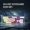 Ant Value KK1002 Wired Gaming Keyboard & Mouse Combo, 104 Silent keys, Backlit Rainbow LED Keyboard