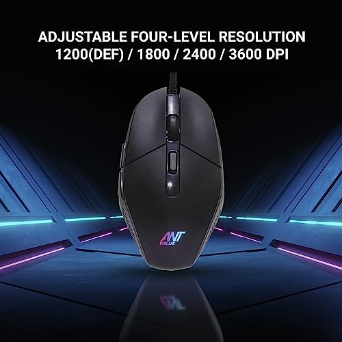 Ant Value KK1002 Wired Gaming Keyboard & Mouse Combo, 104 Silent keys, Backlit Rainbow LED Keyboard Ant Value KK1002 Wired Gaming Keyboard & Mouse Combo, 104 Silent keys, Backlit Rainbow LED Keyboard