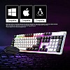 Ant Value KK1002 Wired Gaming Keyboard & Mouse Combo, 104 Silent keys, Backlit Rainbow LED Keyboard