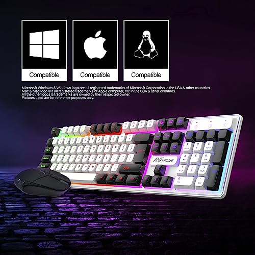 Ant Value KK1002 Wired Gaming Keyboard & Mouse Combo, 104 Silent keys, Backlit Rainbow LED Keyboard Ant Value KK1002 Wired Gaming Keyboard & Mouse Combo, 104 Silent keys, Backlit Rainbow LED Keyboard