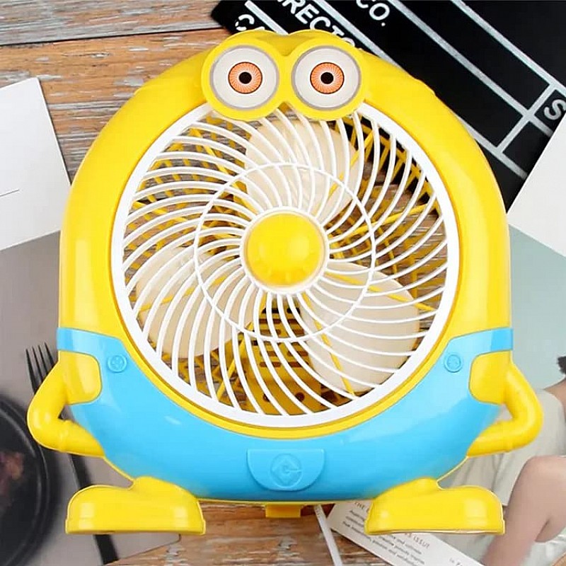 Airtree Cartoon Fan | USB Rechargeble Fan |Desk Fan for Kids Room Picnic Fan Travel Fan 