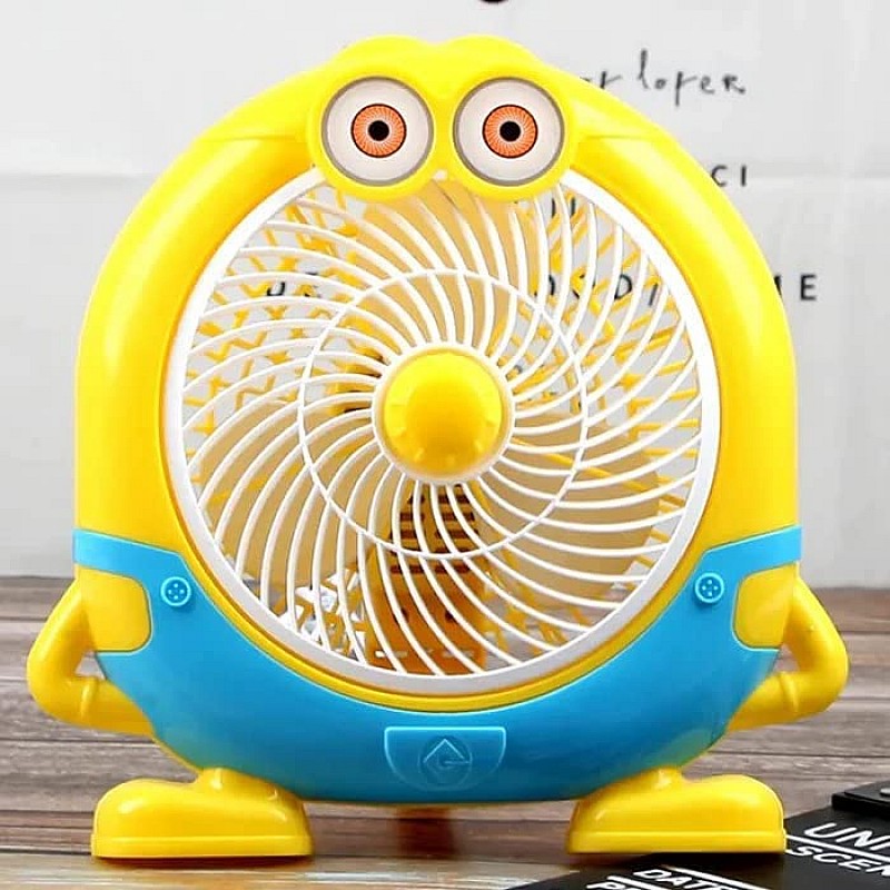 Airtree Cartoon Fan | USB Rechargeble Fan |Desk Fan for Kids Room Picnic Fan Travel Fan 